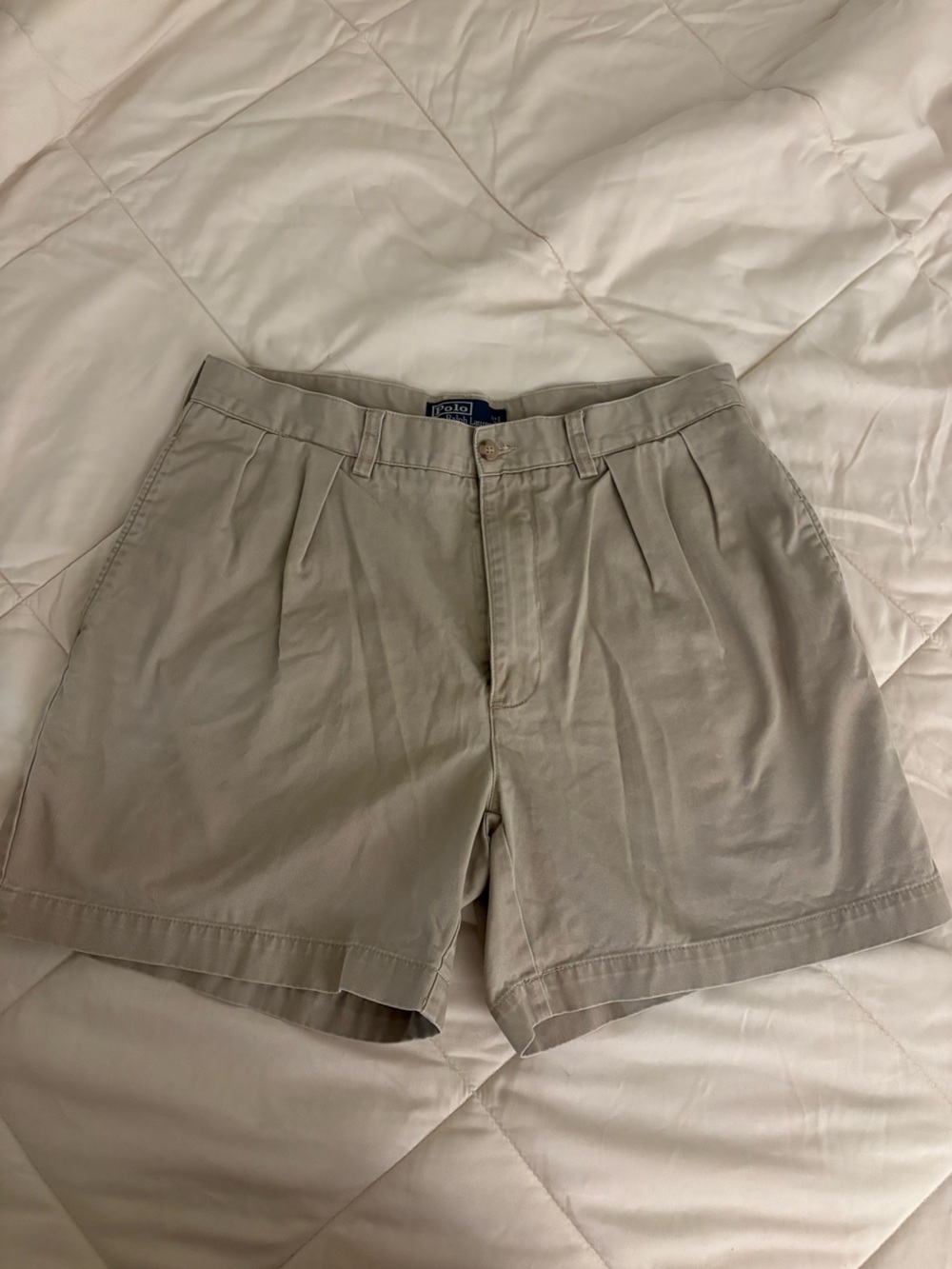 Polo Ralph Lauren Men’s Light Khaki Flat Front Shorts